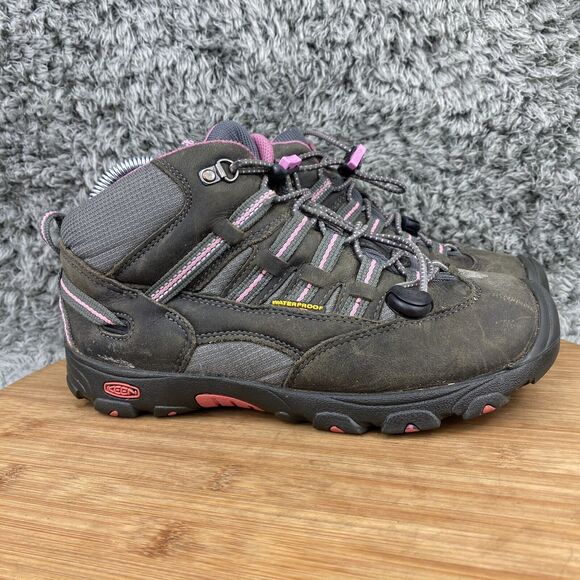 KEEN Alamosa Leather Hiking Shoes Kids Size 4 Unisex - Picture 1 of 9